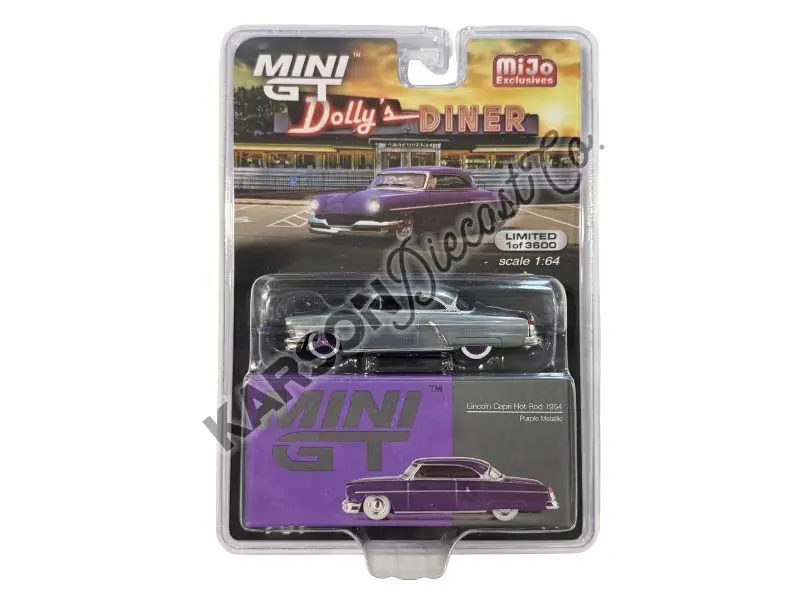 Chase 1954 Lincoln Capri Hot Rod – Purple Metallic (Mini Gt) Diecast 1:64 Scale Model - Tsm Mgt00757 1