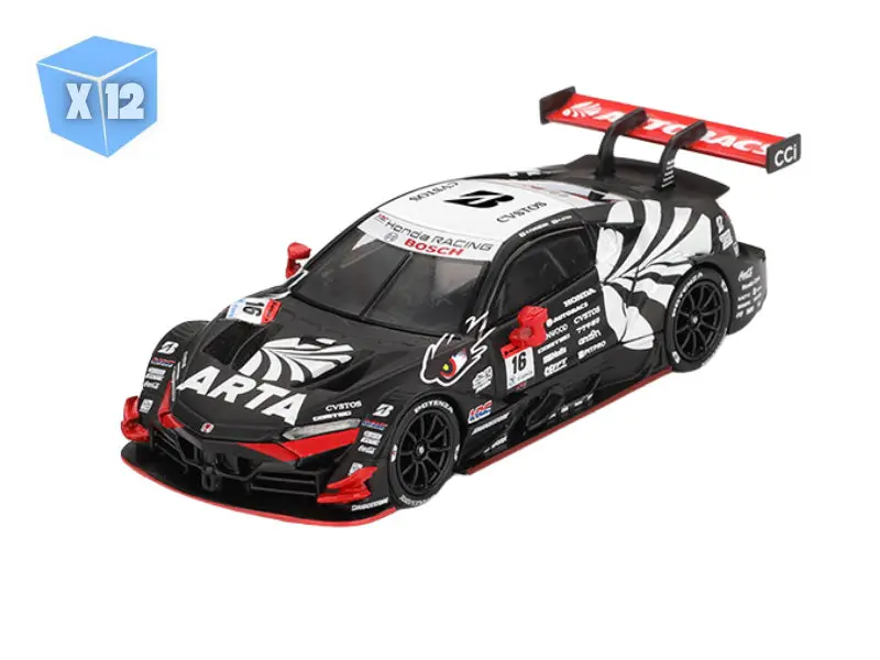 12 Pack Japan Exclusive Honda Nsx-Gt Type S Gt500 #16 - Arta Mugen Nsx-Gt 2023 Super Gt Series (Mini Gt) Diecast 1:64 Scale Model - Tsm Mgt00787 1