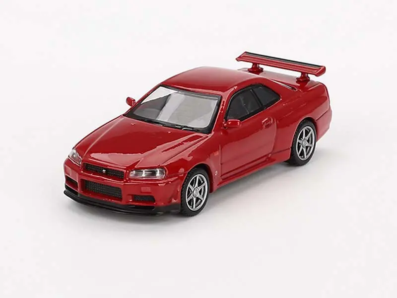 Nissan Skyline Gt-R (R34) V-Spec Active Red (Mini Gt) Diecast 1:64 Scale Model - Tsm Mgt00796 1
