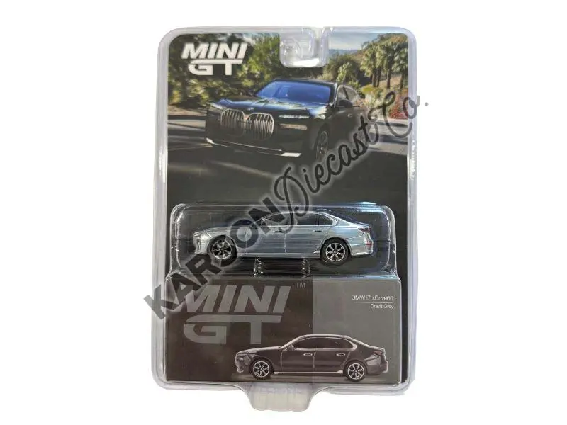 Chase Bmw I7 Xdrive60 – Dravit Grey – Lhd (Mini Gt) Diecast 1:64 Scale Model - Tsm Mgt00818 1
