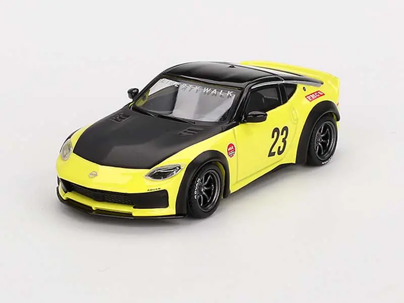Nissan Z Lb★Nation Works Ikazuchi Yellow (Mini Gt) Diecast 1:64 Scale Model - Tsm Mgt00826 1