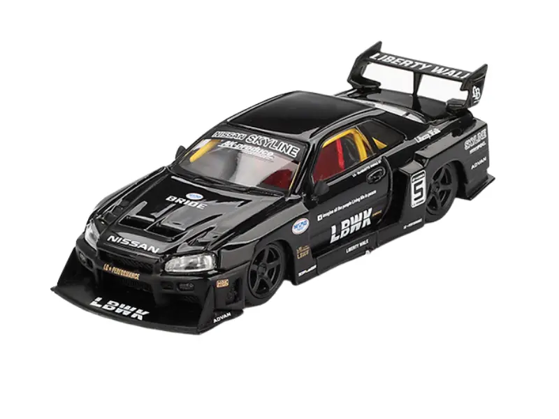Nissan Lb-Er34 Super Silhouette Skyline – Black (Mini Gt) Diecast 1:64 Scale Model - Tsm Mgt00844 1
