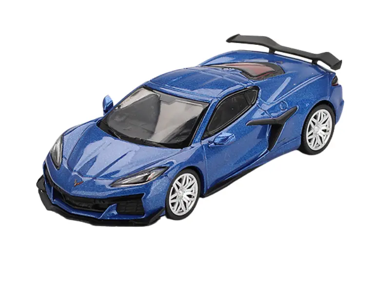 2023 Chevrolet Corvette Z06 – Elkhart Lake Blue Metallic (Mini Gt) Diecast 1:64 Scale Model - Tsm Mgt00892 1