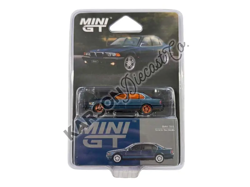 Chase Bmw 750Il – Sorento Blue Metallic (Mini Gt) Diecast 1:64 Scale Model - Tsm Mgt00894 1