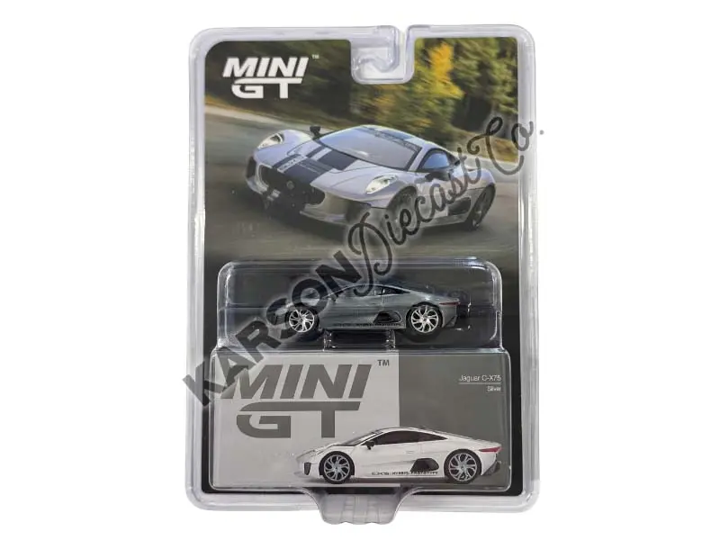 Chase Jaguar C-X75 – Silver (Mini Gt) Diecast 1:64 Scale Model - Tsm Mgt00960 1