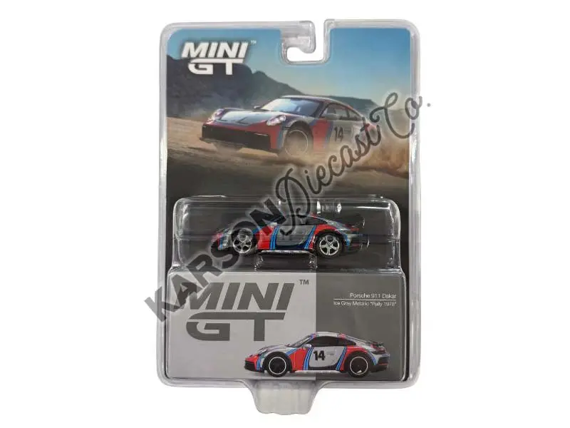 Chase Porsche 911 Dakar (Rally 1974) Ice Grey Metallic (Mini Gt) Diecast 1:64 Scale Model - Tsm Mgt00964 1