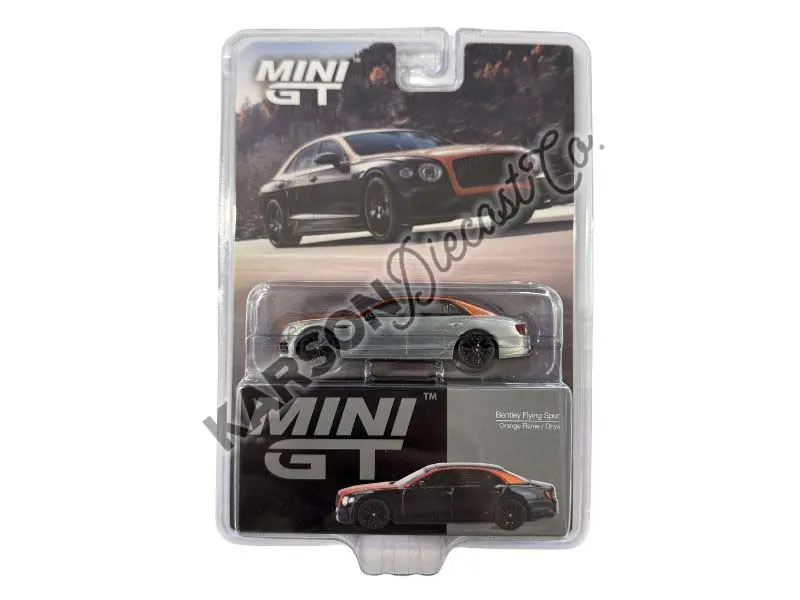 Chase Bentley Flying Spur – Orange Flame / Onyx (Mini Gt) Diecast 1:64 Scale Model - Tsm Mgt00991 1