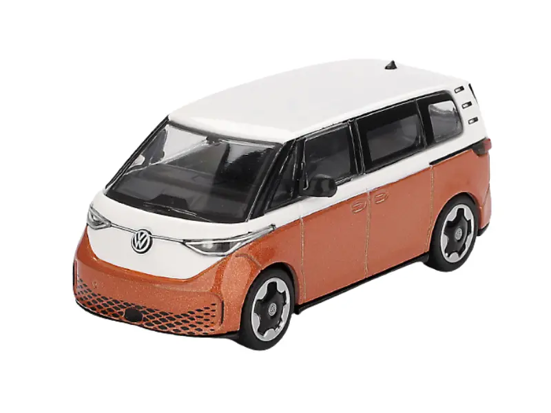 Volkswagen Id.Buzz – Candy White / Energetic Orange Diecast 1:64 Scale Model - Tsm Mgt01061 1