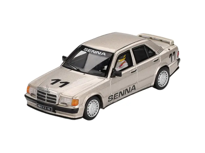 Pre-Order Mercedes-Benz 190 E 2.3-16 #11 Ayrton Senna 1984 Nürburgring Race Of Champions W/ Figure (Mini Gt) Diecast 1:64 Scale Model - Tsm Mgt01076 1