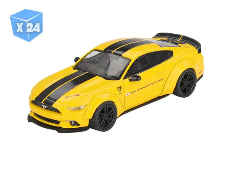 24 Pack Ford Mustang – Triple Yellow Lb-Works (Mini Gt) Diecast 1:64 Scale Model - Tsm Mgt01077 1