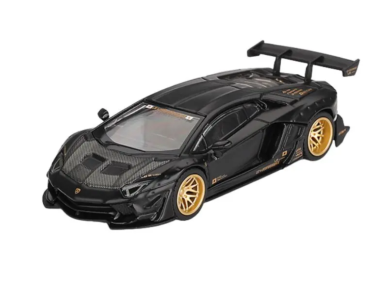 Pre-Order Lamborghini Aventador Lb-Works Matte Black (Mini Gt) Diecast 1:64 Scale Model - Tsm Mgt01087 1