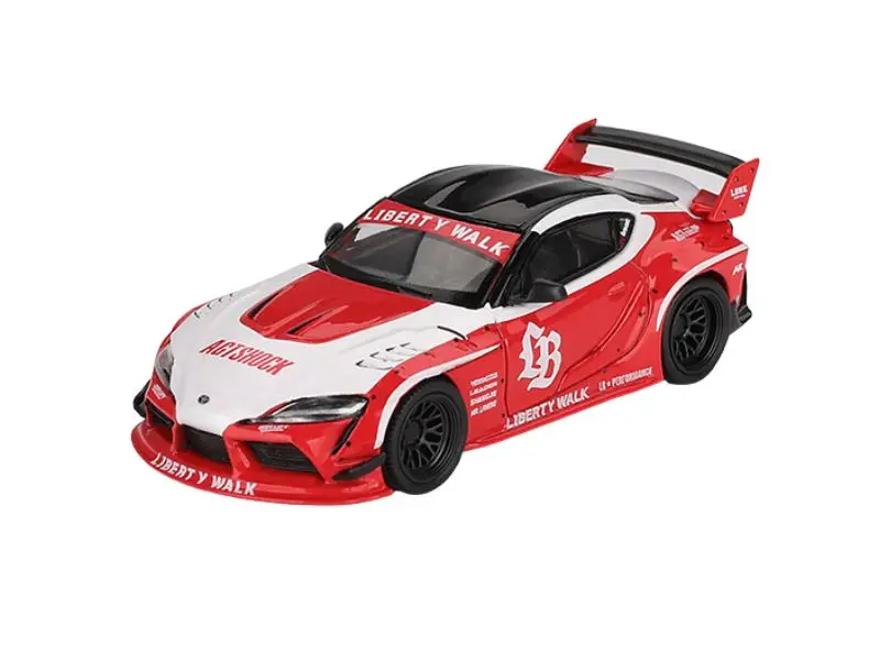 Toyota Gr Supra – Red/White Lb★Works (Mini Gt) Diecast 1:64 Scale Model - Tsm Mgt01103 1