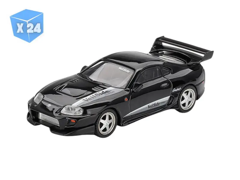 Pre-Order - 24 Pack Toyota Supra Veilside Combat V-Ii – Black (Mini Gt) Diecast 1:64 Scale Model - Tsm Mgt01107 1