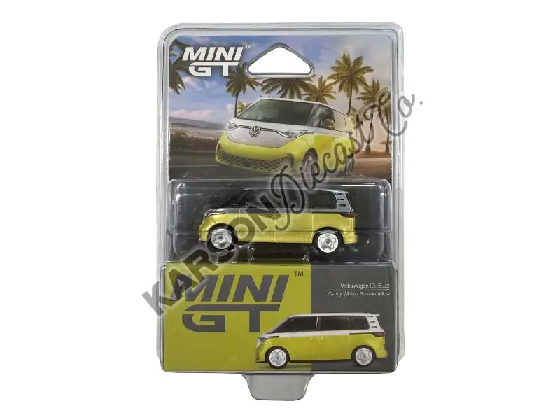 Chase Volkswagen Id. Buzz – Candy White / Pomelo Yellow (Mini Gt) Diecast 1:64 Scale Model - Tsm Mgt01110 1
