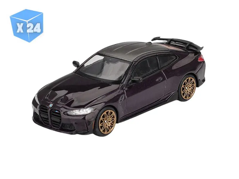 Pre-Order - 24 Pack Bmw M4 M-Performance (G82) – Daytona Violet (Mini Gt) Diecast 1:64 Scale Model - Tsm Mgt01112 1