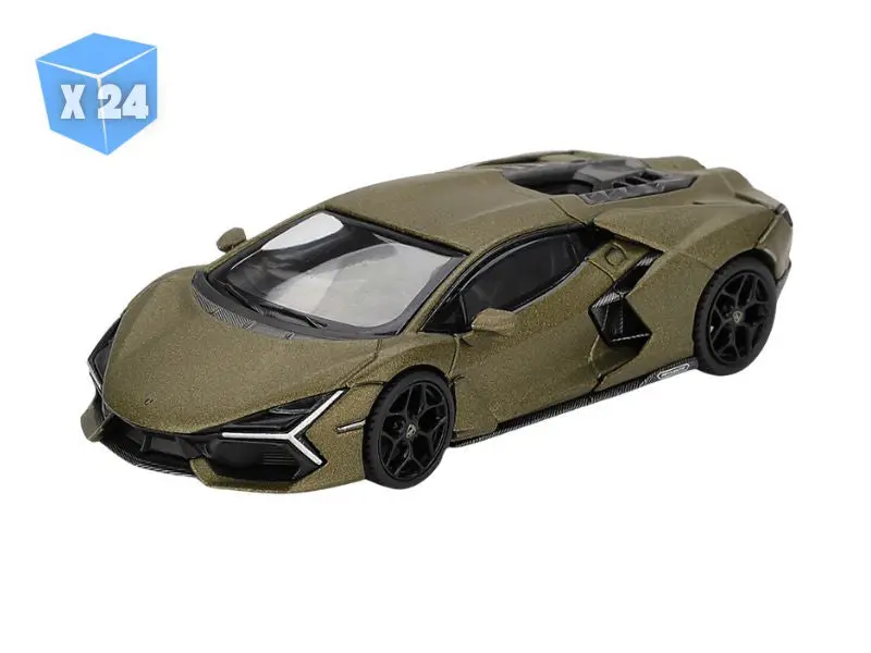 Pre-Order - 24 Pack Lamborghini Revuelto Verde Gea Matte (Mini Gt) Diecast 1:64 Scale Model - Tsm Mgt01136 1