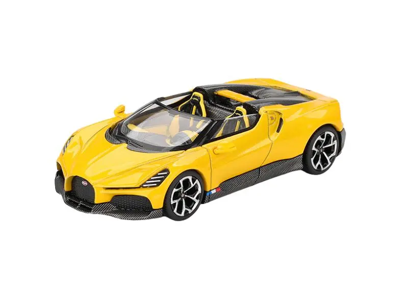 Pre-Order Bugatti W16 – Mistral Yellow (Mini Gt) Diecast 1:64 Scale Model - Tsm Mgt01137 1