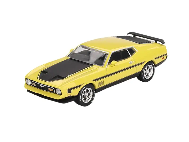 Ford Mustang Mach 1 – Grabber Yellow (Mini Gt) Diecast 1:64 Scale Model - Tsm Mgt01139 1