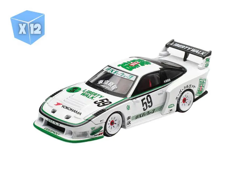 Pre-Order - 12 Pack Nissan Lb-Silhouette 180Sx – White (Mini Gt) Diecast 1:64 Scale Model - Tsm Mgt01181 1