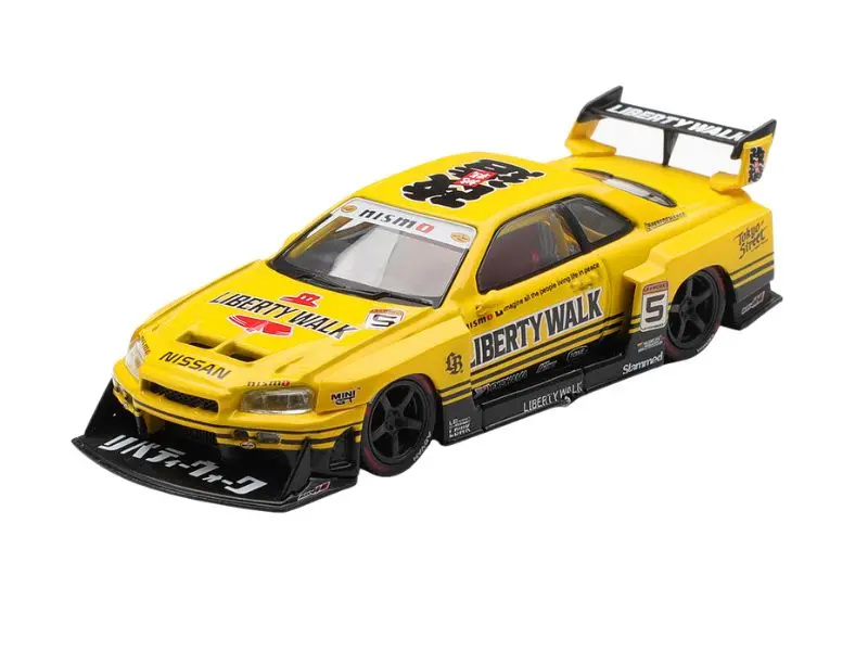 Pre-Order Nissan Skyline Lb-Er34 Super Silhouette Sport Yellow (Mini Gt) Diecast 1:64 Scale Model - Tsm Mgt01182 1