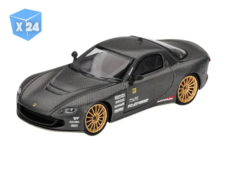 Pre-Order - 24 Pack Mazda Rx-7 Re-Amemiya Matsukiyo Koku 3 Rotor Na-7 Tas 2025 Best Tuned Car Award – Carbon (Mini Gt) Diecast 1:64 Scale Model - Tsm Mgt01205 1