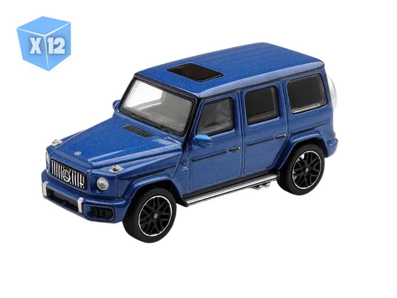 Pre-Order - 12 Pack Mercedes-Amg G 63 Dark Blue Metallic (Mini Gt) Diecast 1:64 Scale Model - Tsm Mgt01210 1