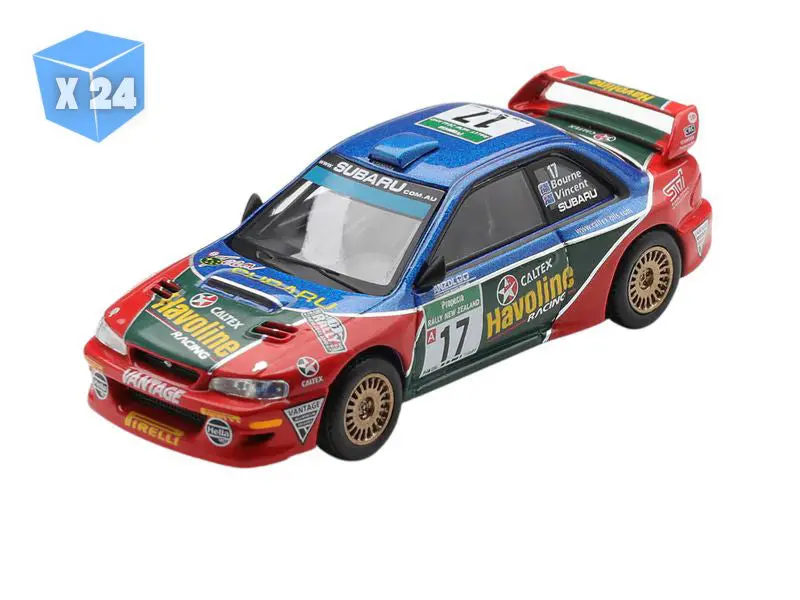 Pre-Order - 24 Pack Subaru Impreza Wrc98 #17 2000 Rally New Zealand (Mini Gt) Diecast 1:64 Scale Model - Tsm Mgt01211 1