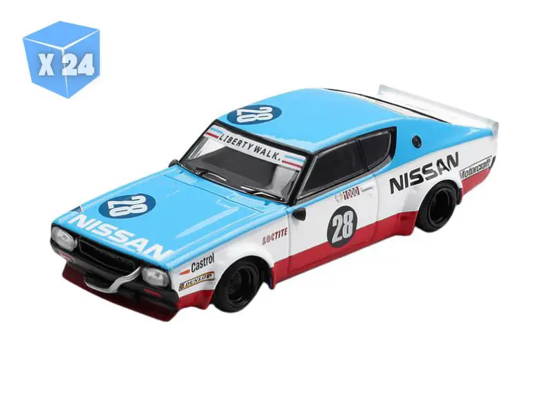 Pre-Order - 24 Pack Nissan Skyline Kenmeri Liberty Walk Nissan Racing ’75 Concept (Mini Gt) Diecast 1:64 Scale Model - Tsm Mgt01212 1