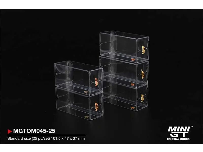 Pre-Order Mini Gt Box Protector Type A Pack Of 25 Pcs For Standard Box Size Diecast 1:64 Scale Model - Tsm Mgtom045-25 1