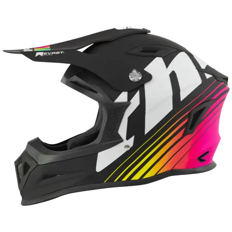 Thrila Miami Helmet - Matt Black/Colour Burst 1