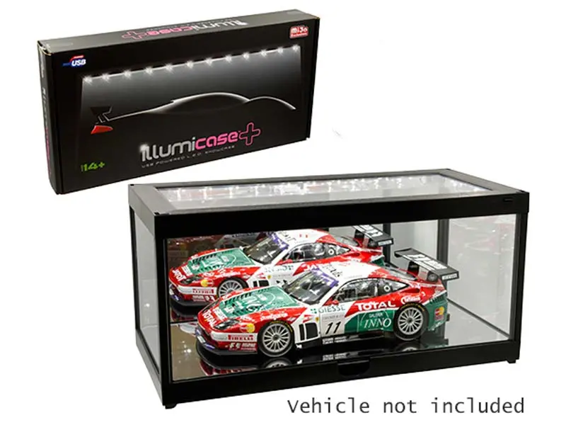 Diecast Model Led Showcase Usb Powered - Matte Black For 1:24 & 1:18 Models - Illumicase Mj7710mbk 1