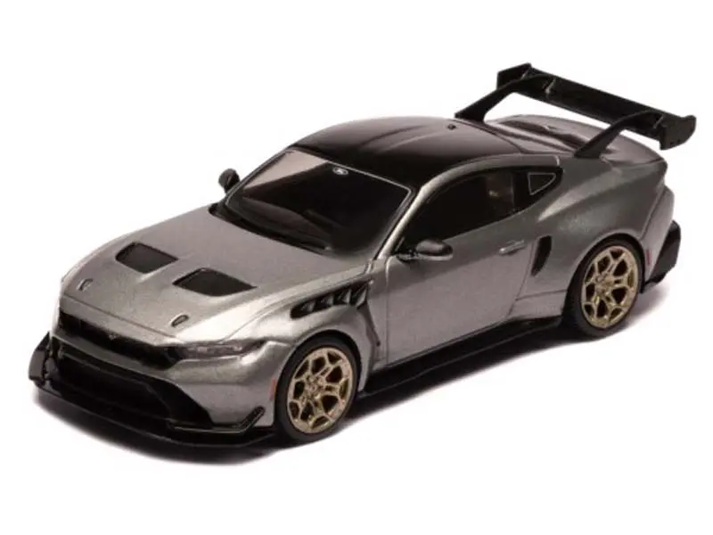 2025 Ford Mustang Gtd Metallic Grey Diecast 1:43 Scale Model - Ixo America Moc34322 1