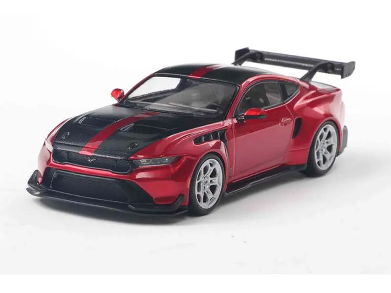 2025 Ford Mustang Gtd Metallic Dark Red Diecast 1:43 Scale Model - Ixo America Moc34422 1