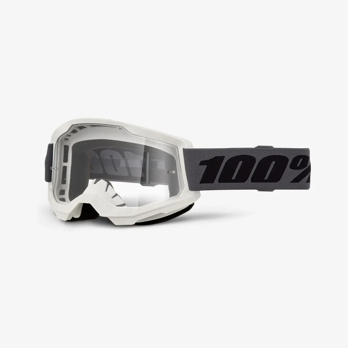 100% Strata 2 Grey Goggles - Clear Lens 1