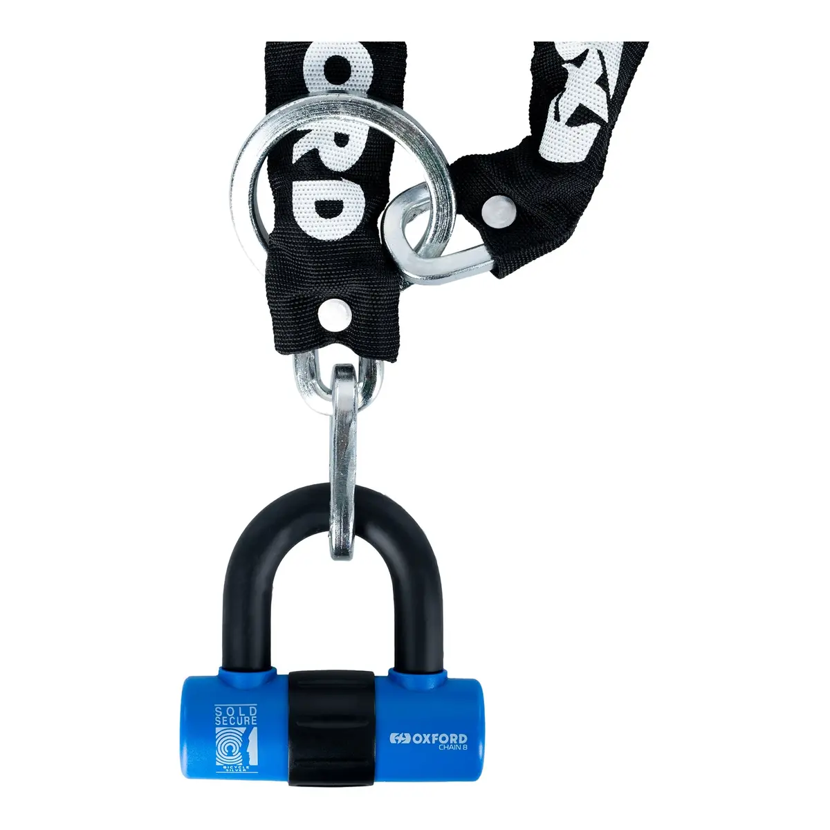 Oxford Chain8 Chain Lock & Mini Shackle 8 Mm X 1000 Mm 1