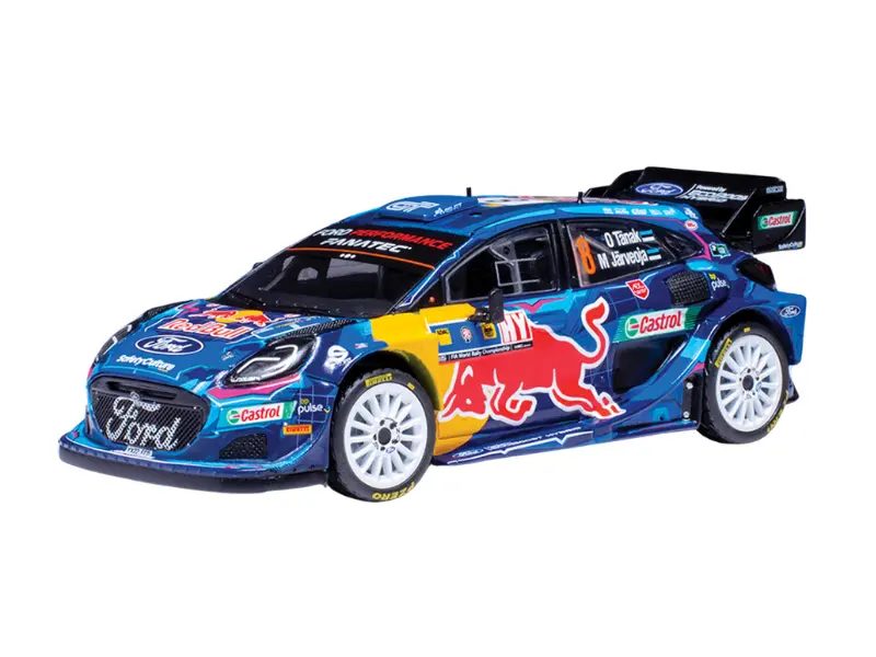 Ford Puma Rally1 #8 O.Tanak - M.Jarveoja Winner Rally Chile 2023 Diecast 1:43 Scale Model - Ixo America Ram90622 1