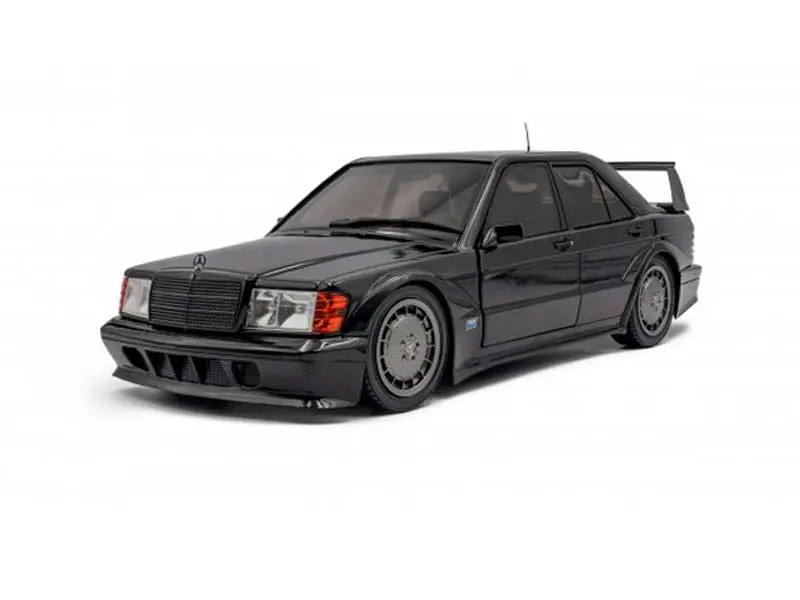 1990 Mercedes-Benz 190 (W201) Evo Ii Black Diecast 1:18 Scale Model - Solido S1801012 1