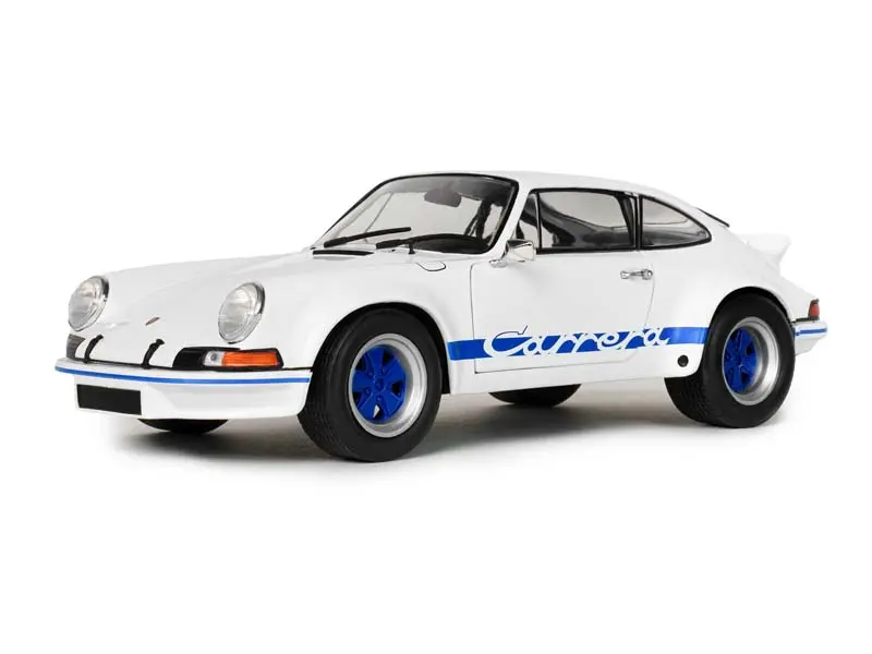 Pre-Order 1973 Porsche 911 Rsr White W/ Blue Carrera Stripes Diecast 1:18 Scale Model - Solido S1801119 1