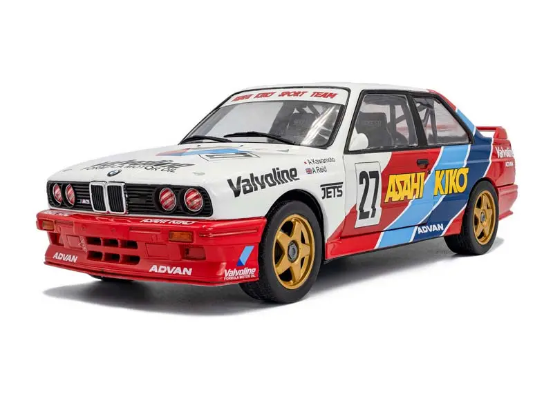 1986 Bmw M3 #27 Kawamoto / Reid Jtcc White Diecast 1:18 Scale Model - Solido S1801529 1