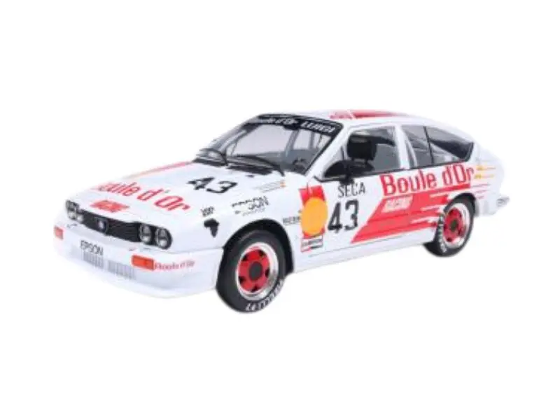 Pre-Order Alfa Romeo Gtv6 White #43 B.De Dryver / F-X. Boucher / L. Boucher 24H De Spa 1985 Diecast 1:18 Scale Model - Solido S1802308 1