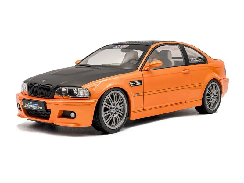 2000 Bmw M2 Coupe Solido Works Orange Diecast 1:18 Scale Model - Solido S1806509 1