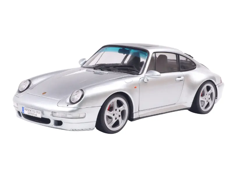 1996 Porsche 911 (993) 4S – Polar Silver Diecast 1:18 Scale Model - Solido S1810103 1
