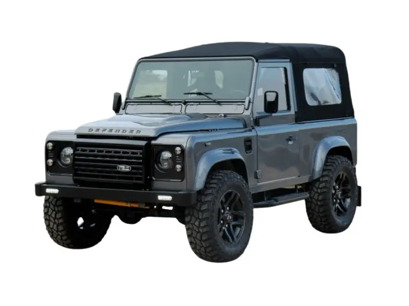 Pre-Order 2016 Land Rover Defender 90 Short W/ Rear Cover Matte Silver Diecast 1:18 Scale Model - Solido S1813501 1