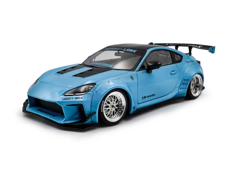 2024 Toyota Gr86 Liberty Walk Body Kit – Baby Blue Diecast 1:18 Scale Model - Solido S1813601 1