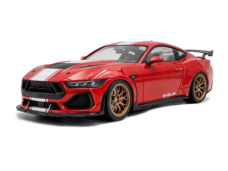 2025 Ford Mustang Shelby Super Snake Race Red Diecast 1:18 Scale Model - Solido S1813801 1