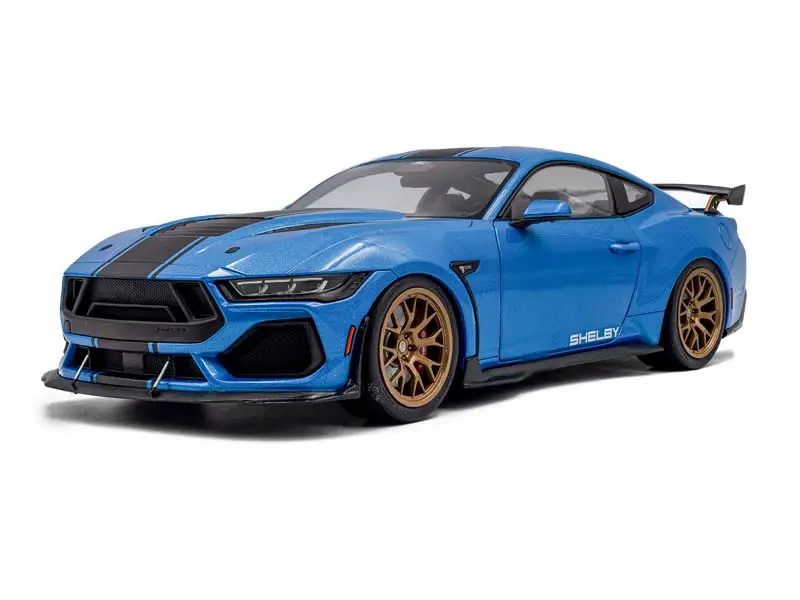 2025 Ford Mustang Shelby Super Snake Grabber Blue Metallic Diecast 1:18 Scale Model - Solido S1813802 1
