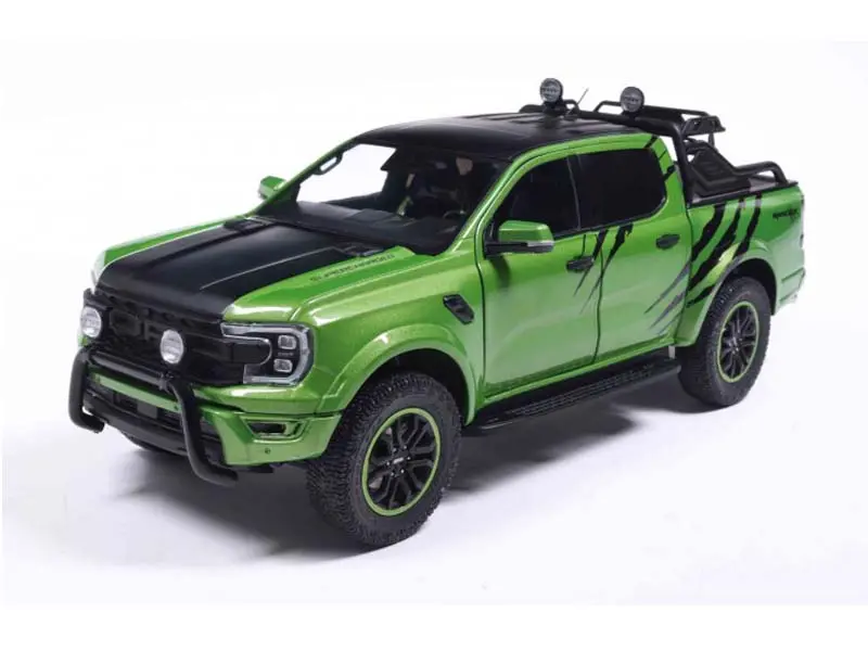 Pre-Order 2024 Ford Ranger Raptor Metallic Green Diecast 1:18 Scale Model - Solido S1813903 1