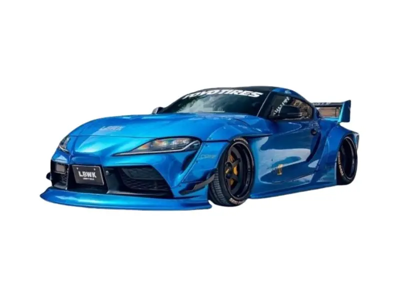 Pre-Order 2025 Toyota Gr Supra Liberty Walk Body Kit - Blue Metallic Diecast 1:18 Scale Model - Solido S1815503 1