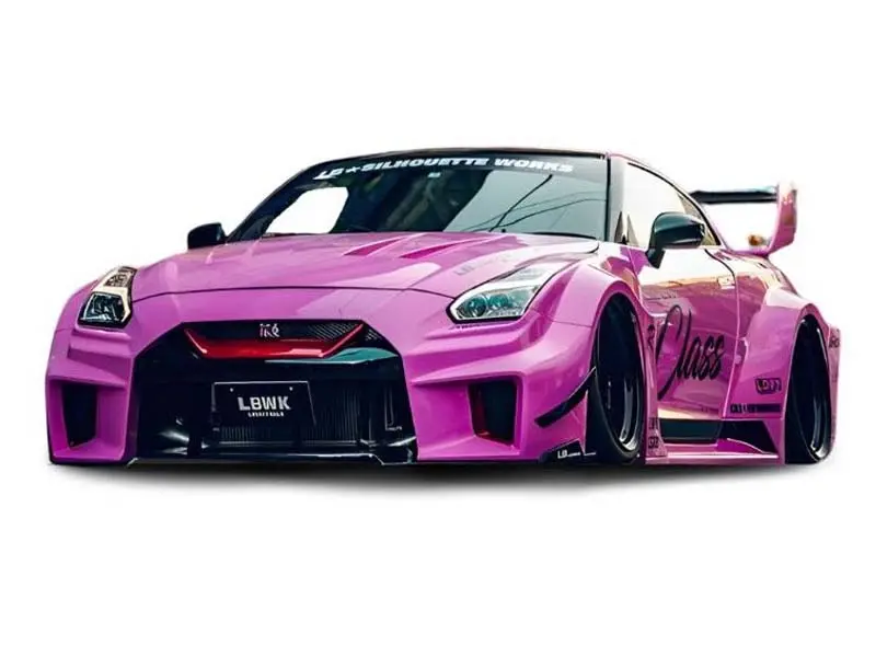 Pre-Order 2025 Nissan Gt-R (R35) Liberty Walk Silhouette Body Kit Pink Diecast 1:18 Scale Model - Solido S1815601 1