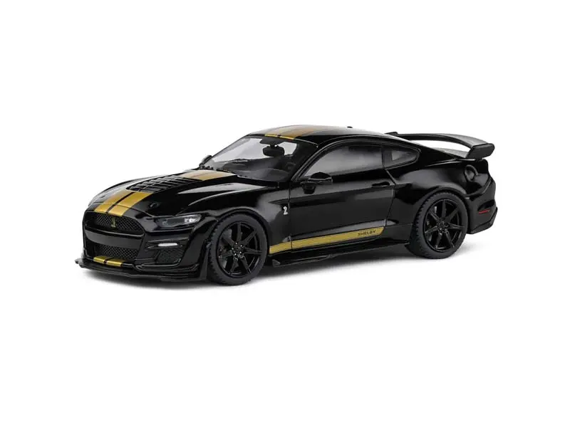 2020 Ford Mustang Shelby Gt500 - Black / Gold Diecast 1:43 Scale Model - Solido S4311506 1